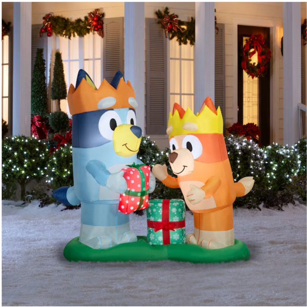 Gemmy Bluey & Bingo Lighted Airblown Christmas Inflatable 6ft Holiday Presents